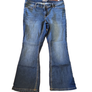 TORRID Blue Distressed Luxe Slim Boot Jeans Size 14XS